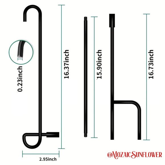 Garden Flag Stand & Flag SET 35" Rust Resistant Metal Free Wind Clips NWT - Picture 3 of 3